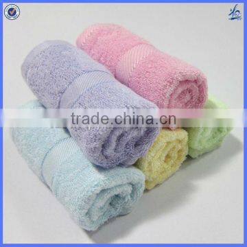 plain dyed cotton bamboo towel roll with dobby border