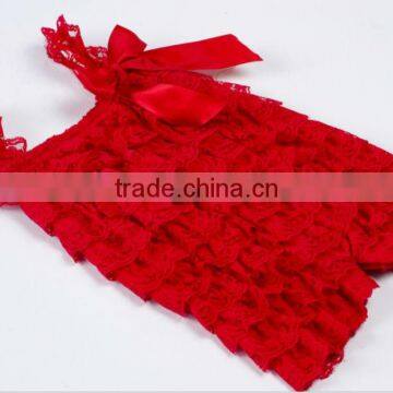 Promotion Solid Colors Lace Romper Petti Baby Girl Lace Romper Newborn Infant Jumpsuit Children Clothes photo-2