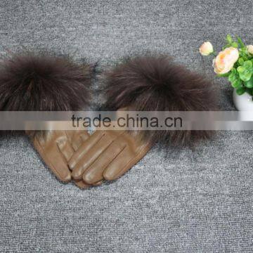 Really sheepskin gloves custom made nice leather popular fashion lady gloves