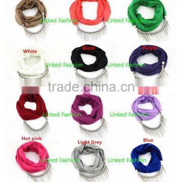 Spring Animal Jewelry Scarf With Butterfly Charms photo-2