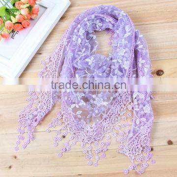 Women Cotton Plain Hijab Shawl Lace Scarves Fashion Romantic Wedding Wear Muslim Scarf Long Size photo-2