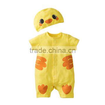 wholesale cotton summer shortsleeve baby animal bodysuit