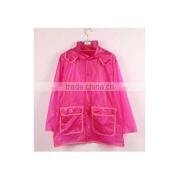 Children shiny pvc raincoat