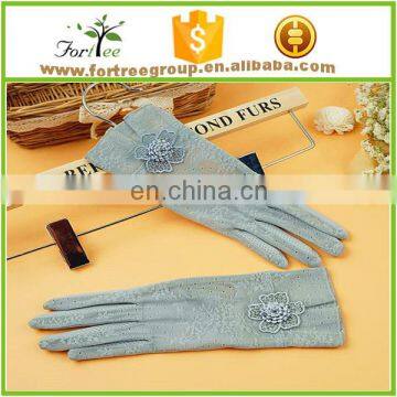 ladies spring summer fashion lace bow long driving gloves