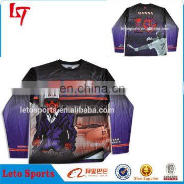 sublimation long arm shirt custom long sleeve top wear