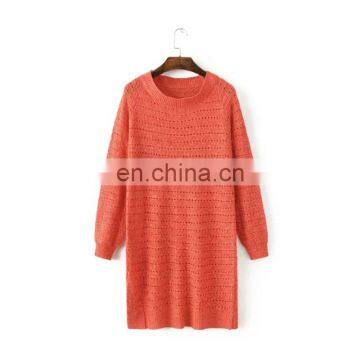 Women Loose Fit Long Sweater Pullover Round Collar Design For Ladies photo-6