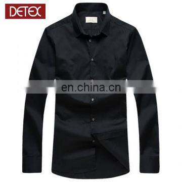 High Quality Custom Designs Man Black Oxford Dress Shirt