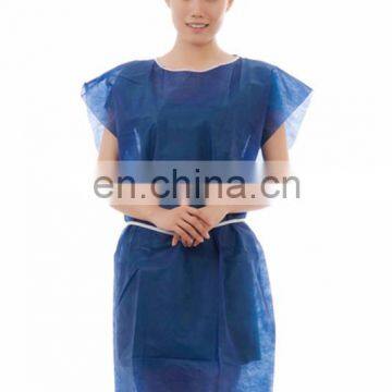 High quality Disposable pp patient gown without sleeves