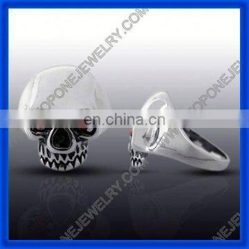 2014 Perfect Original Design white gold diamond skull wedding ring China Manufacturer