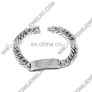 Engravable guangzhou stainless steel masonic jewelry blanks bracelet