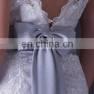 Grace Karin Sleeveless Off- Shoulder Long White Lace Wedding Dress CL3821 photo-5