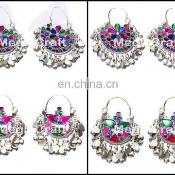 Afghan kutchi Earring-Tribal Kuchi Earrings-Afghan tribal Earrings-Bellydance Kuchi Earrings-Chand Bali Earrings