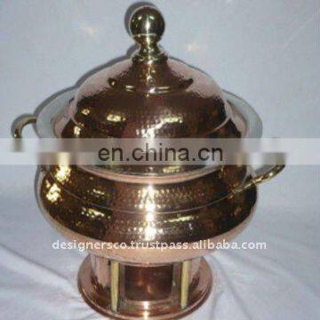 Copper and Brass Food Warmer Chafing Dish