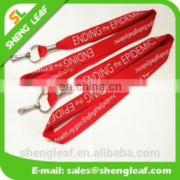 2016 high quality heat transfer printing custom lanyard with lanyard accessories plastic clip hook