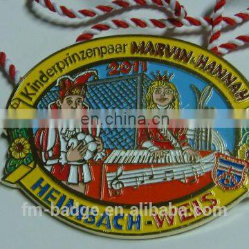 2016 China factory wholesale music playing the piano 3D portrait clown gold medal high quality
