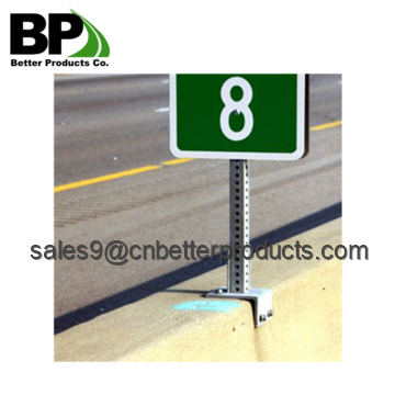 Traffic indication sign post hot-dipped steel square sign post