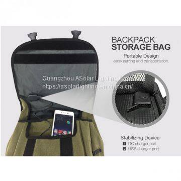 Lightweight Nylon Waterproof Backpack With Solar Charger Solar Bag Laptop photo-2