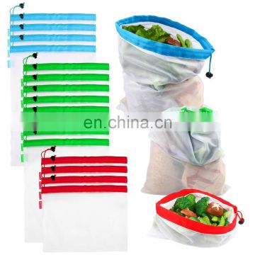 Reusable Produce Bags Reusable Mesh Bags Washable Eco Friendly Bags with Tare Weight on Tags for Grocery Shopping