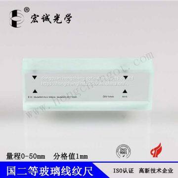 0-50mm National Grade Optical Standard Glass Scale Glass Ruler Measuring Ruler Standard Glass Ruler Glass Scale Micrometer Can Customized photo-3