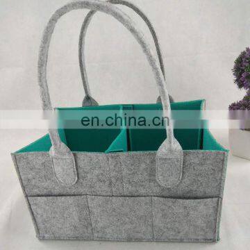 Felt Baby Diaper Caddy Bag Nursery Storage Bag Bin and Car Organizer for Diaper photo-2