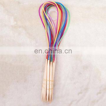 Low Moq Various Sizes Chinese High Quality  Bamboo 18PCS Set Knitting Needles Set Colorful Knitting Needles