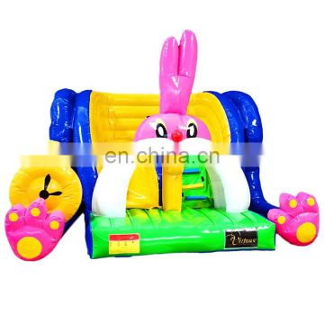 Small Time Rabbit  Inflatable jump and slide bouncer castle ,Inflatable indoor bounce house for toddlers ,Kids