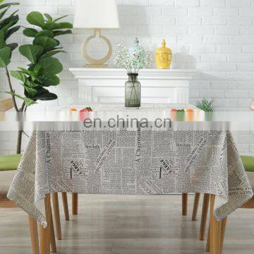 Table Cloth Wholesale English Newspaper Pattern Cotton Linen Table Cloth photo-5