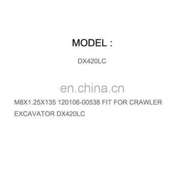 DIESEL ENGINE PARTS BOLT HEX FLANGE M8X1.25X135 120106-00538 FIT FOR CRAWLER EXCAVATOR DX420LC