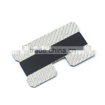 Funny Fashionable Real Carbon Fiber U Silver Card Holder