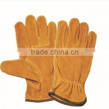 leather gloves/ leather working glove/full palm leather hand gloves cow split leather/ safety work industry use