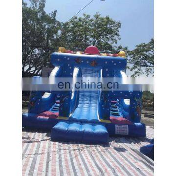 Inflatable Slide Amusement Seaworld Inflatable Slide Top Quality Inflatable Blue Water Slides Crush photo-2
