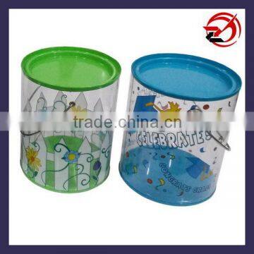 craft bucket with tin lid and handle