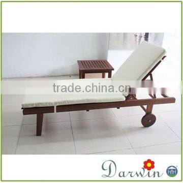 outdoor wooden chaise lounge chair used hotel pool furniture