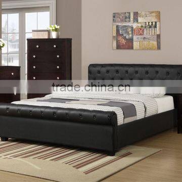 Bedroom Furniture Modern Design Cream Leather Big Bed Modern Bed Designs For Hotel photo-6
