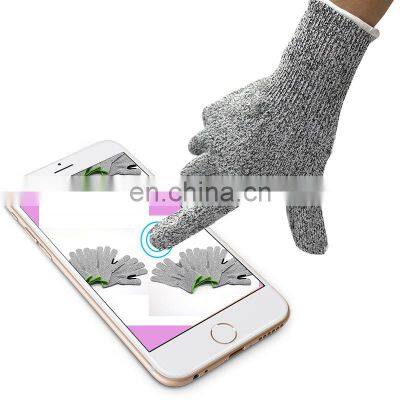 New Design Level 5 Cut Resistant Touch Work Gloves