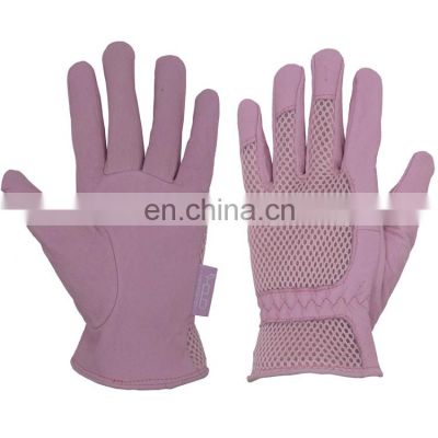 HANDLANDY Landscapers leather garden gloves working driving gloves leather,Pink garden gloves