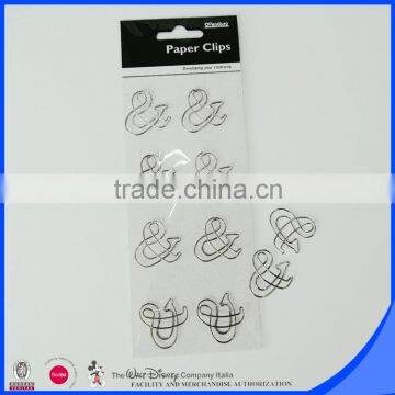 Stainless steel customized logo metal paper clip