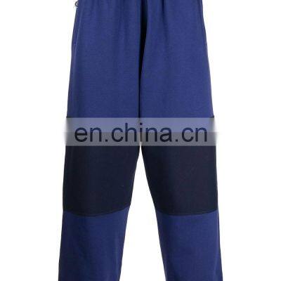 Super Simple 100% Cotton Men Casual Side Pockets Contrast-panel Track Pants photo-4