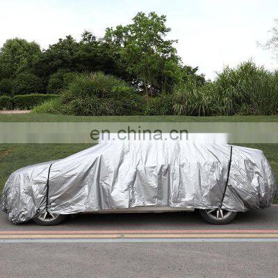 Waterproof Black Polyester UV Protection Car Sunshade Net Top Cover Universal Car Cover photo-5