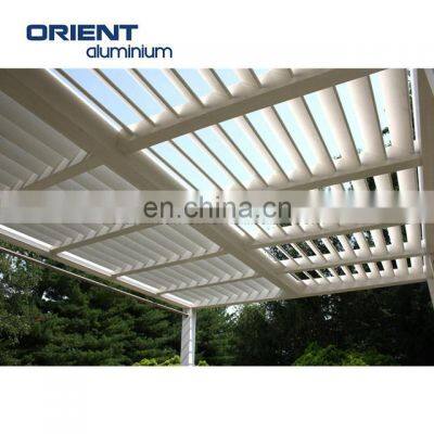 Waterproof Louver Roof System Kits Outdoor Gazebo Garden Aluminium Ceiling Roller Blinds/Skylight Roof Blinds