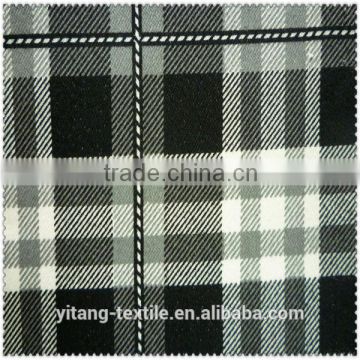 Check printing denim fabric, stretch denim fabric