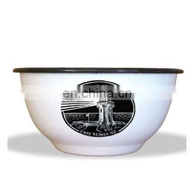 Factory Wholesale Custom Logo Metal Steel Salad Mixing Cash Enamel Dog Bowl With Covers photo-2