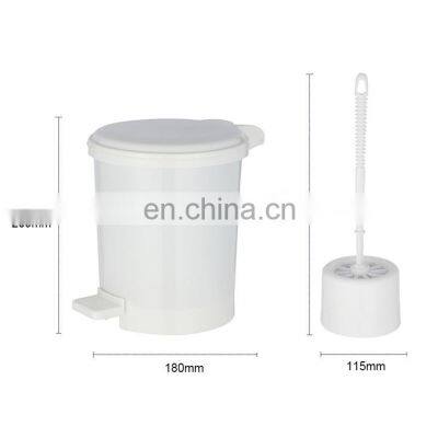 Best Price Simple Plastic PP Toilet Brush Black White Bathroom Toilet Brush Holder Simple Design Toilet Brush Bathroom photo-3