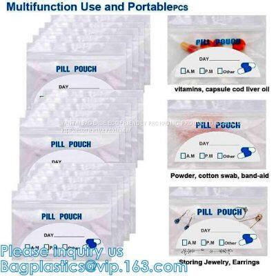 Small Pill Pouch Medical Pill Bags k Bags Virgin Pill Zipper Bags, Medical Use k / Zipper Pharmacy Bags, Pac photo-4
