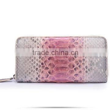 Custom Logo Lady Luxury Genuine Python Snake Skin Leather Clutch Bag Wallet for Women photo-4