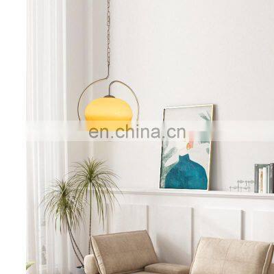 Kitchen White Glass Ball Chandelier Lamp Restaurant Indoor Decorative Nordic Modern Hand Blown Glass Pendant Light photo-2