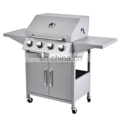 Portable 4 Burner Gas Griller Machine Commercial Smokeless Oven Barbecue Stove Gas Bbq Grill With Side Burner Toaster Ovensc photo-3