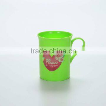 Reusable Cartoon Plastic Cups --Green