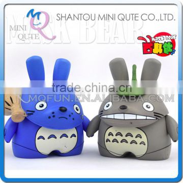 Mini Qute 2 color Mask Bear 6.5cm Kawaii boy gift Totoro plastic reloading Anime action figures Cartoon toy car Decoration model