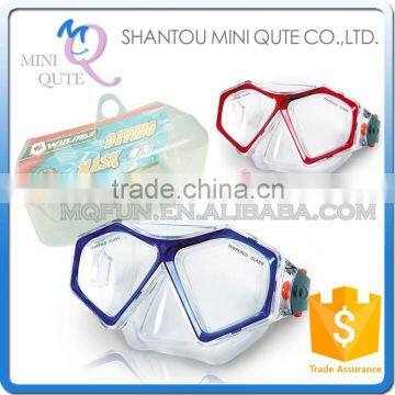 MINI QUTE Outdoor Fun & Sports 2 color Adult professional anti fog Dive swimming goggle face plates mask glass NO.WMB07064